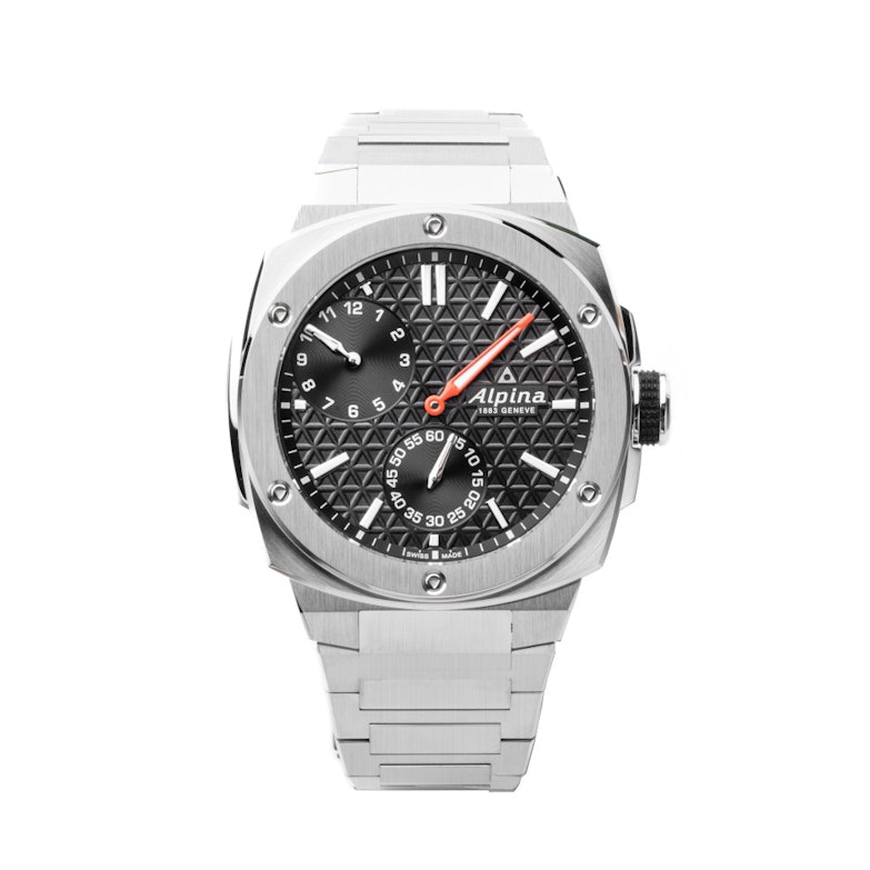 Alpiner x Fratello Extreme Regulator Automatik Edelstahl 41mm schwarzes Zifferblatt Metallband
