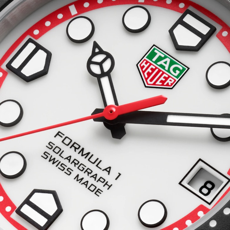 TAG Heuer Formula 1 Solargraph Quarz Edelstahl 38mm weißes Zifferblatt