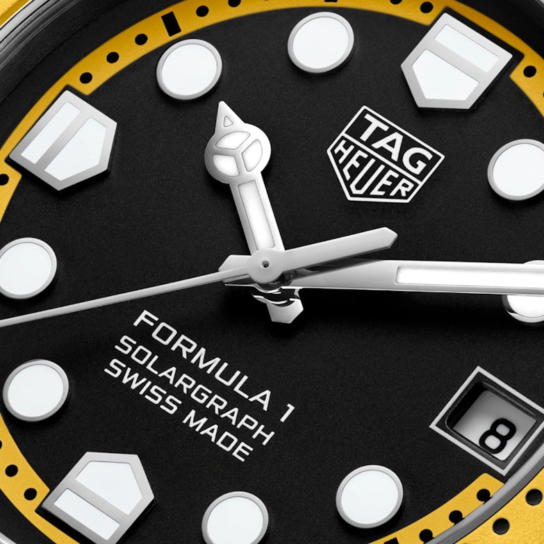 TAG Heuer Formula 1 Solargraph Quarz Edelstahl 38mm schwarzes Zifferblatt