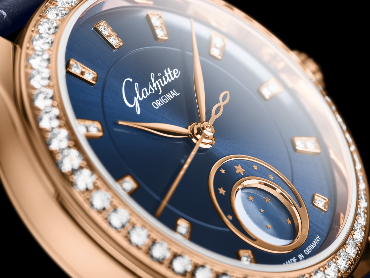 Glashütte Original Lady Serenade Luna blaues Zifferblatt