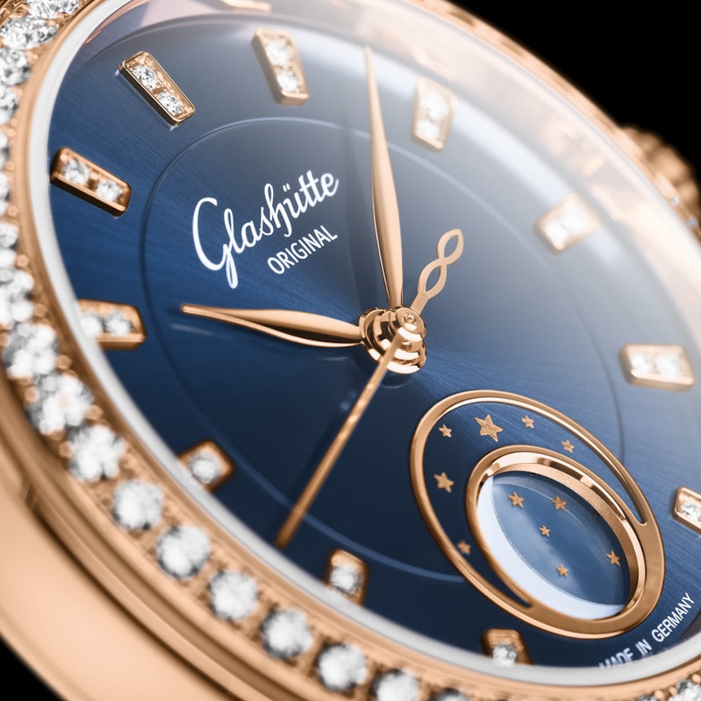 Glashütte Original Lady Serenade Luna blaues Zifferblatt