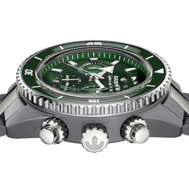 Rado Captain Cook Chronograph Automatik Keramik 43mm grünes Zifferblatt