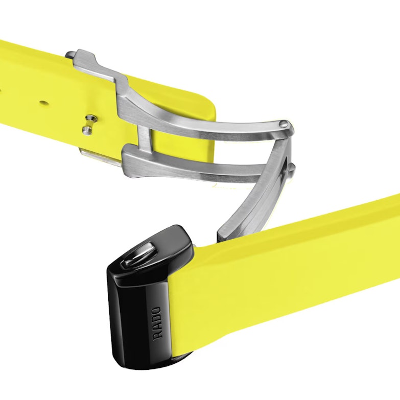 Rado Anatom Automatik Keramik 32,5mm gelbes Kautschukband