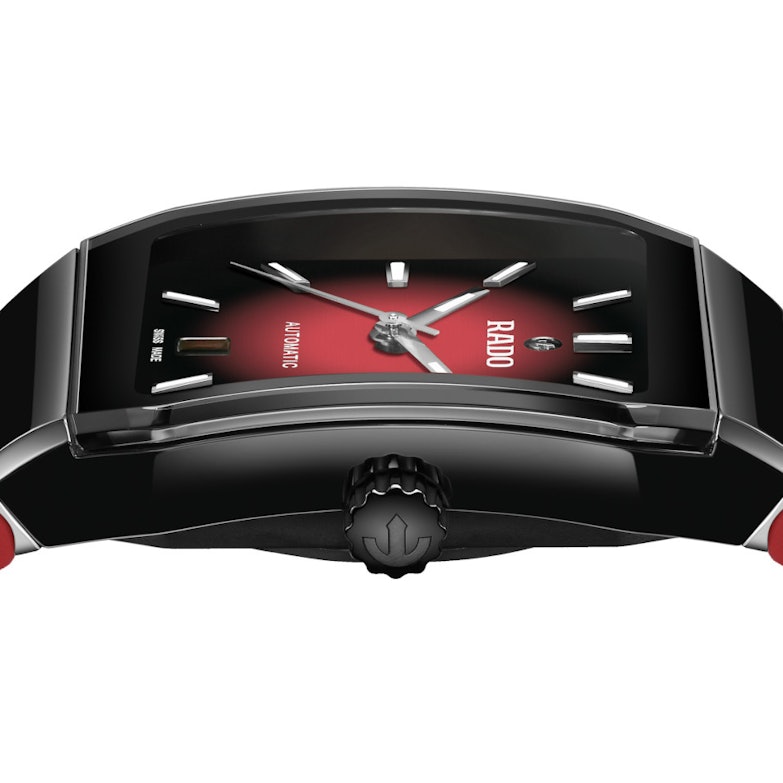 Rado Anatom Automatik Keramik 32,5mm schwarz-rotes Zifferblatt