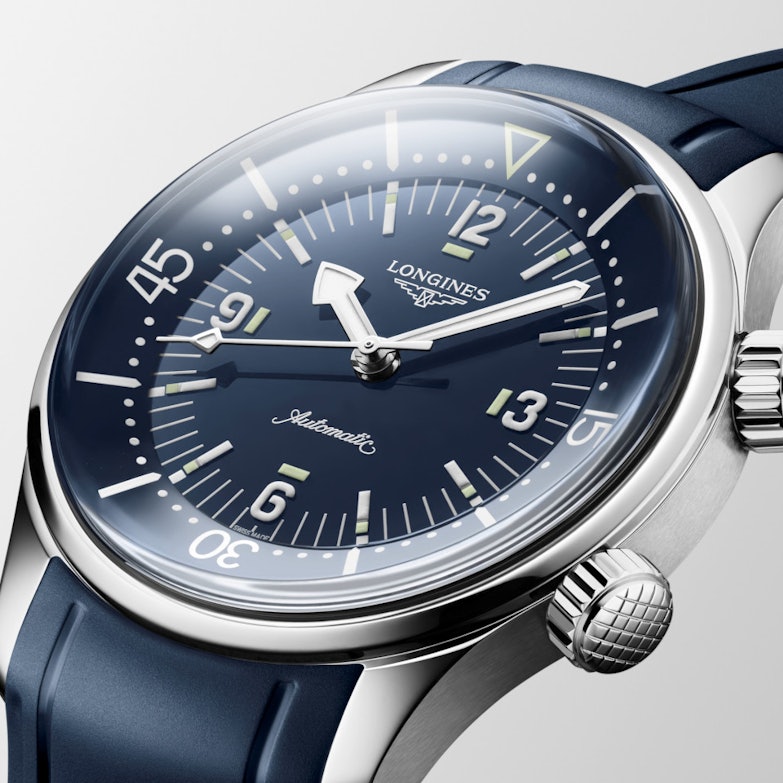 Longines Legend Diver GMT Chronometer Automatik Edelstahl 39mm blaues Zifferblatt