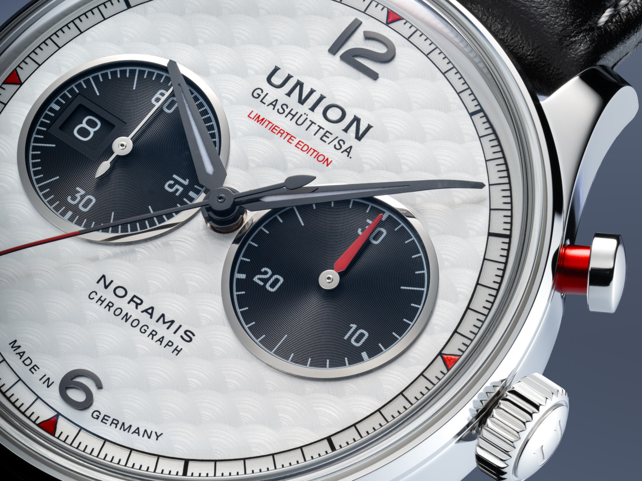 Union Glashütte Noramis Chronograph Sachsen Classic 2025 Limited Edition silbernes Zifferblatt
