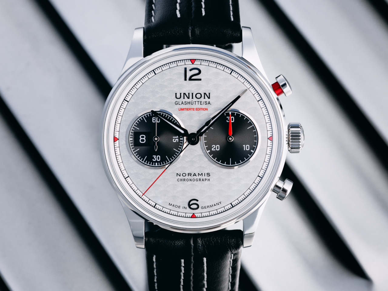 Union Glashütte Noramis Chronograph Sachsen Classic 2025 Limited Edition Front-Ansicht