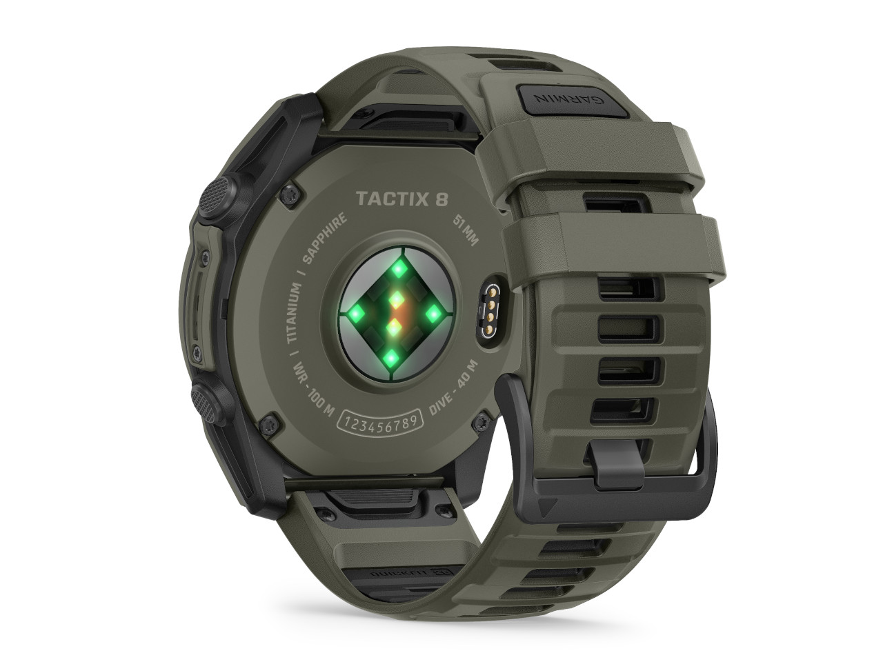 Garmin tactix 8 Cerakote Olivgrün Gehäuseboden