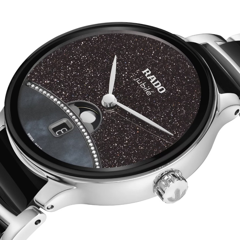 Rado Centrix Diamonds 1001 Nacht Limited Edition schwarzes Zifferblatt mit Brillanten