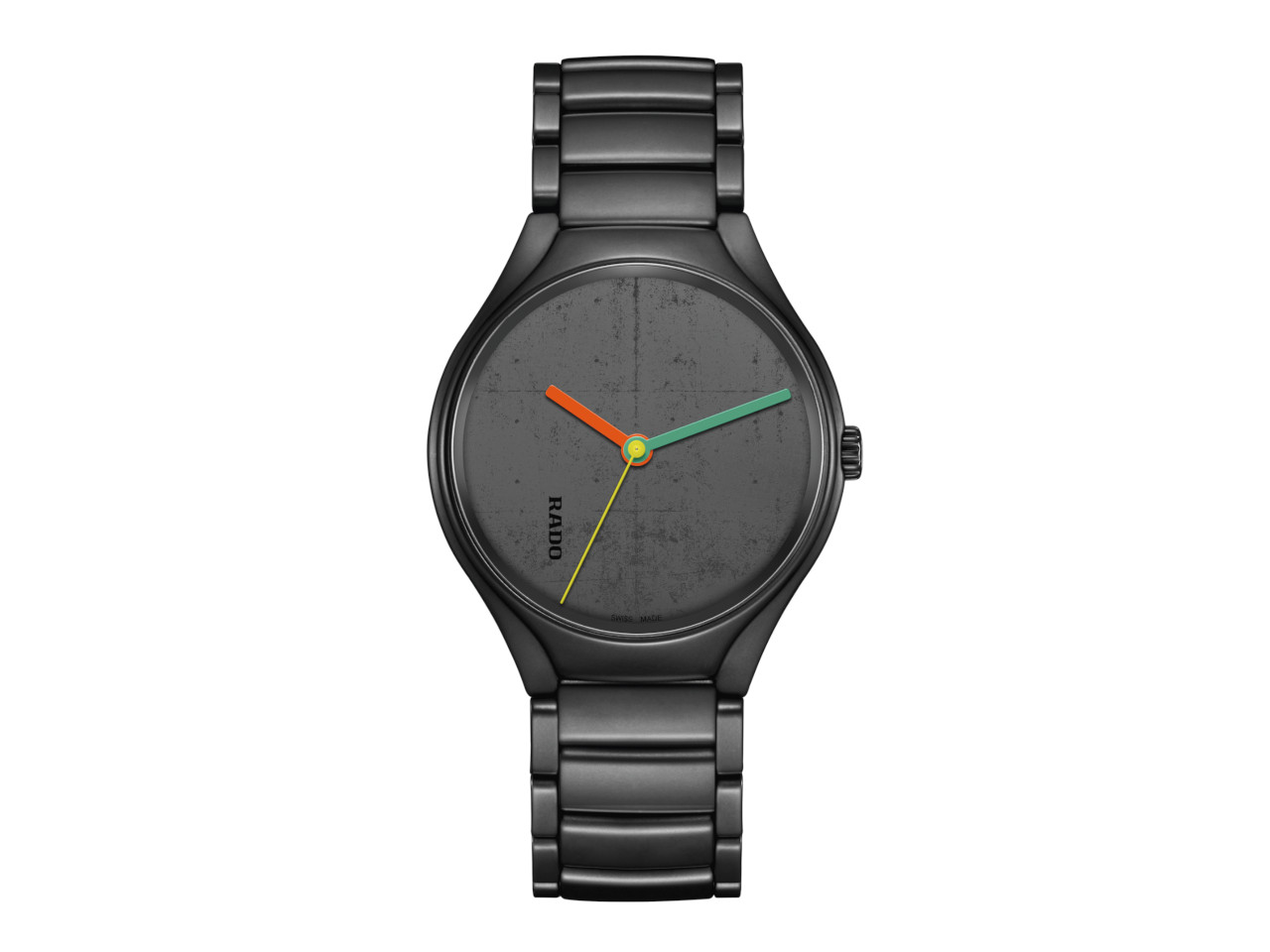 Rado True Round x Les Couleurs Le Corbusier Automatik Keramik 40mm schwarzes Zifferblatt schwarzes Keramikband