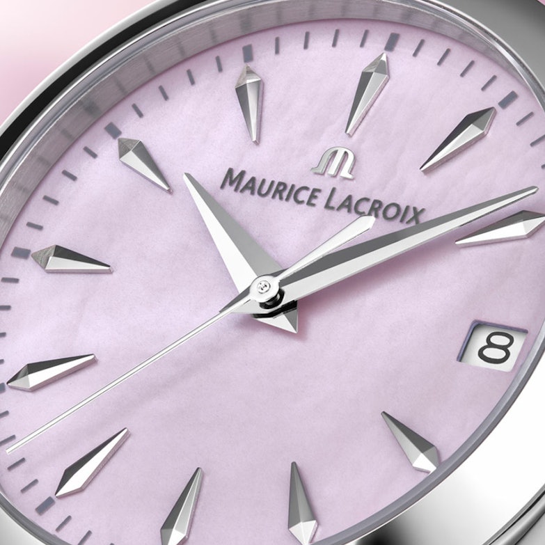 Maurice Lacroix 1975 Quarz rosafarbenes Perlmutt-Zifferblatt