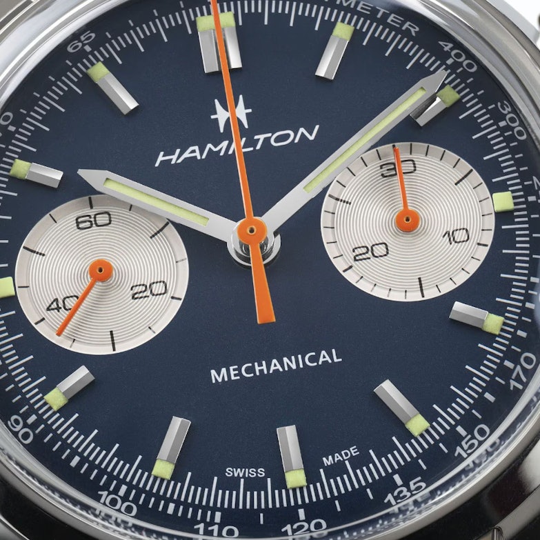 Hamilton American Classic Intra-Matic Chronograph H blaues Zifferblatt