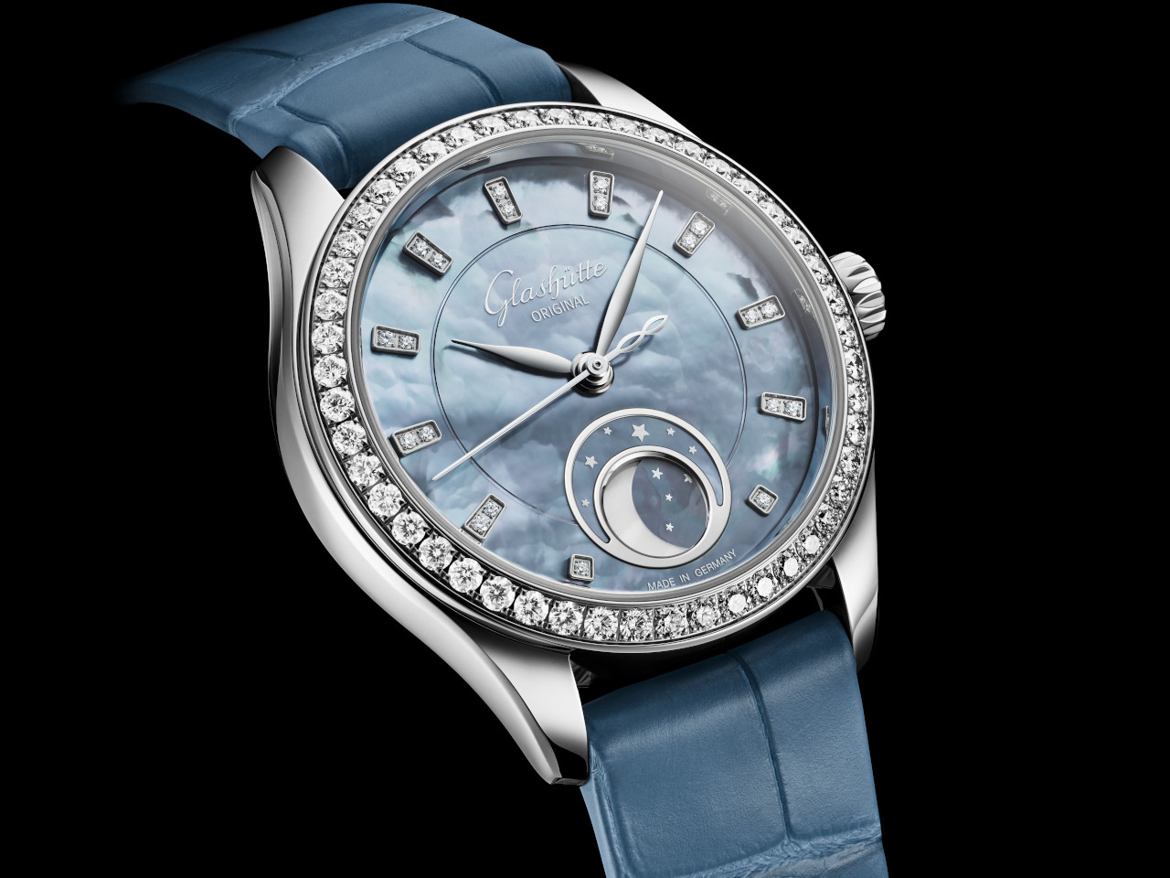 Glashütte Original Lady Serenade Luna Skyline Blau