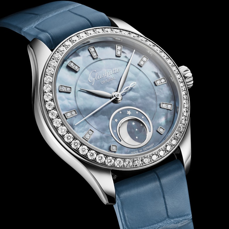 Glashütte Original Lady Serenade Luna Skyline Blau
