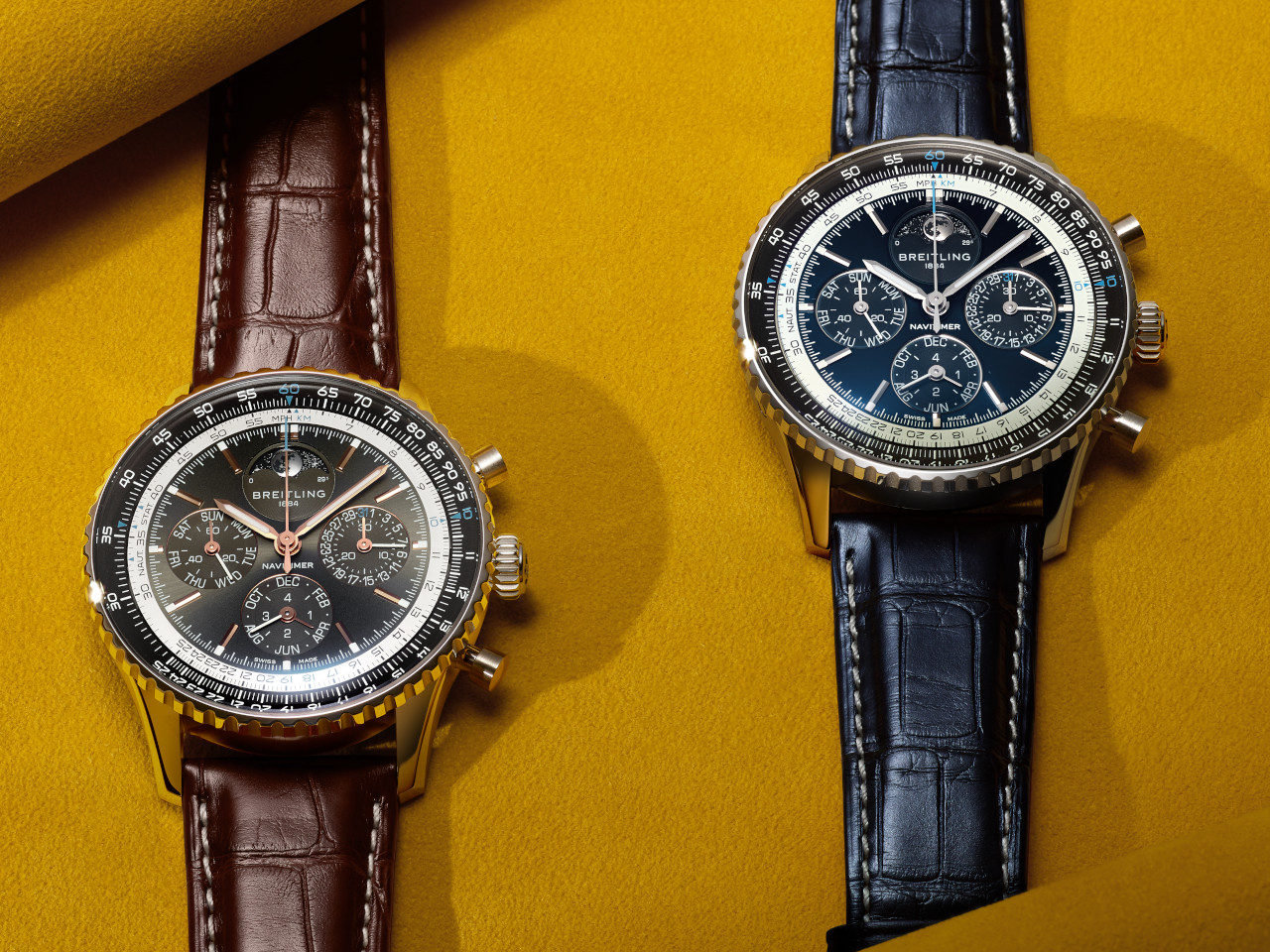 Breitling Navitimer B19 Chronograph 43 Perpetual Calendar Automatik Edelstahl und Platin