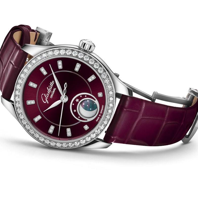 Glashütte Original Lady Serenade Luna Purpursamt Automatik Edelstahl 32,5mm