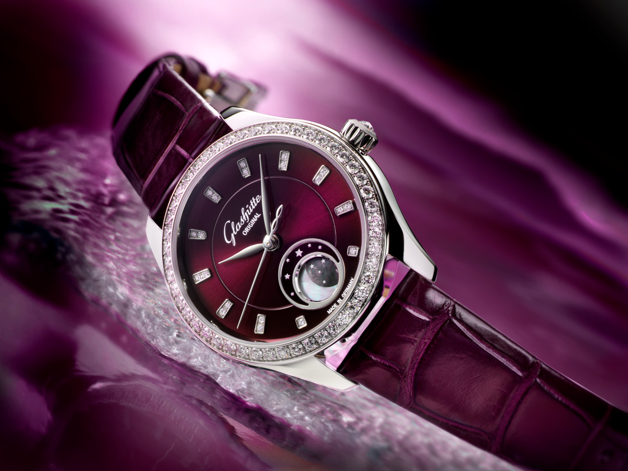Glashütte Original Lady Serenade Luna Purpursamt