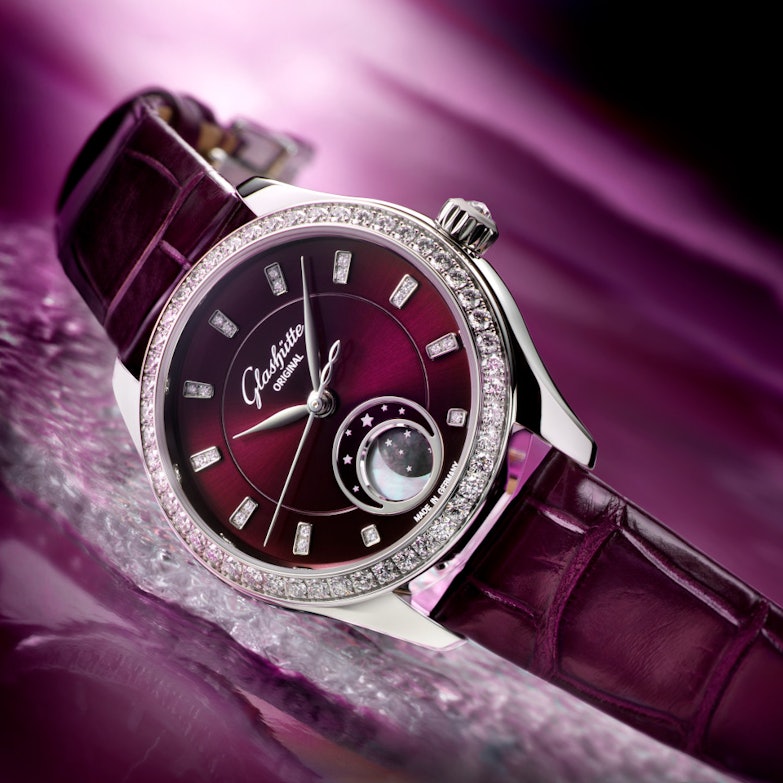 Glashütte Original Lady Serenade Luna Purpursamt