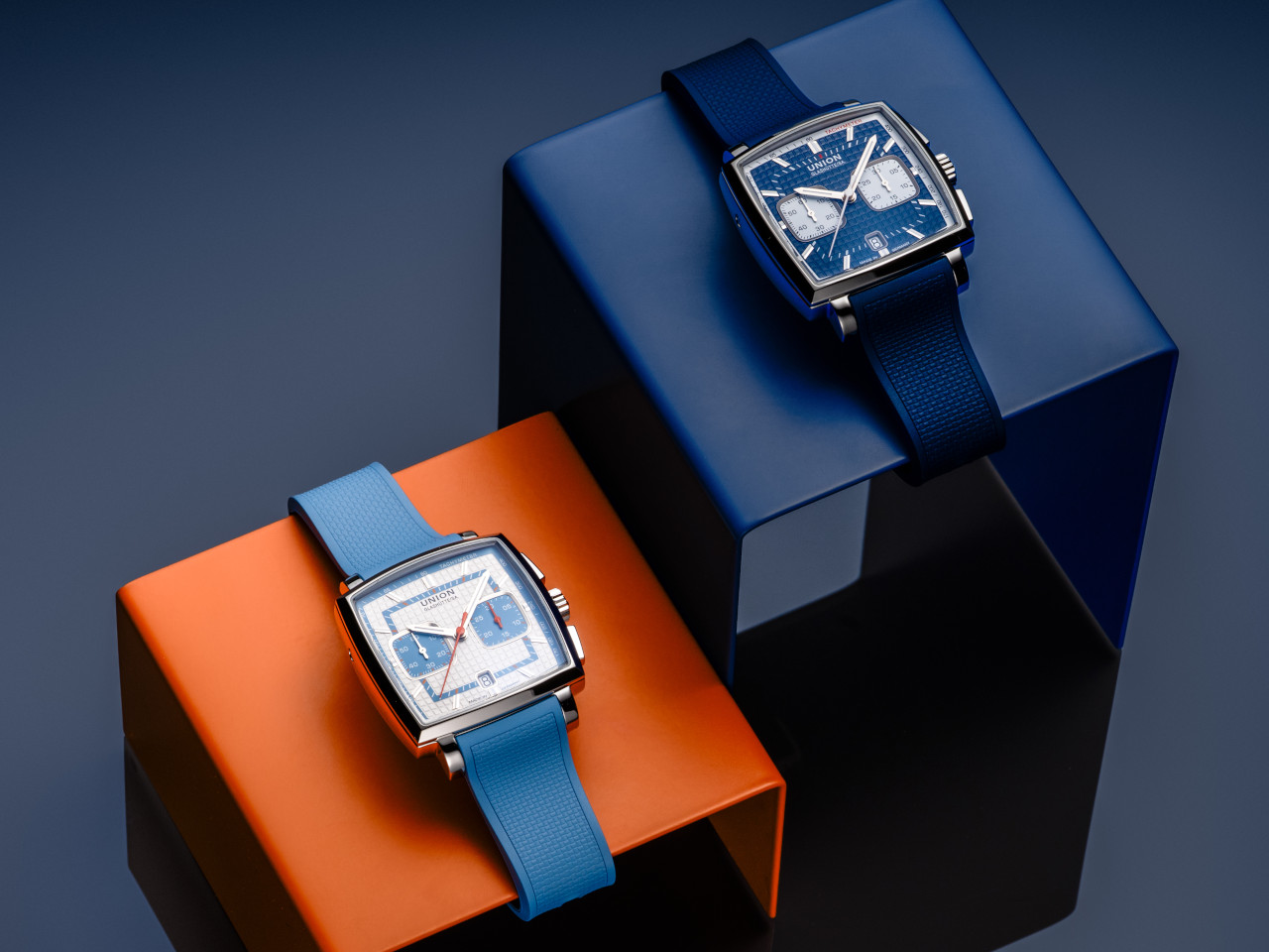 Union Glashütte Averin Chronograph in Hell- und Dunkelblau