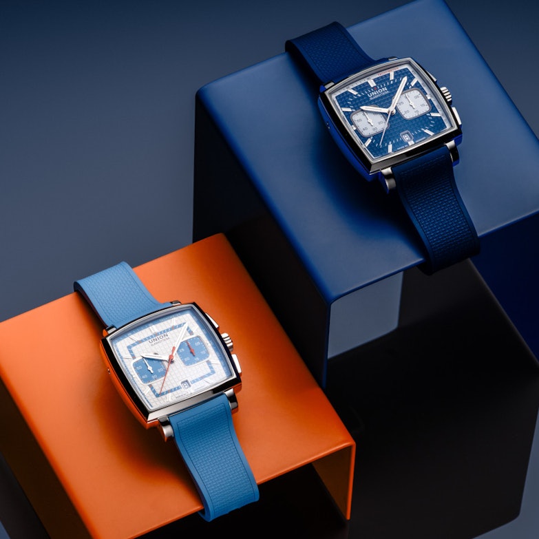 Union Glashütte Averin Chronograph in Hell- und Dunkelblau