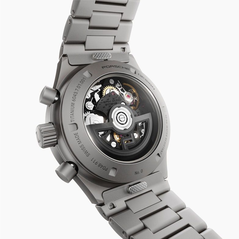 Porsche Design Chronograph 1 - All Titanium Numbered Edition Gehäuseboden