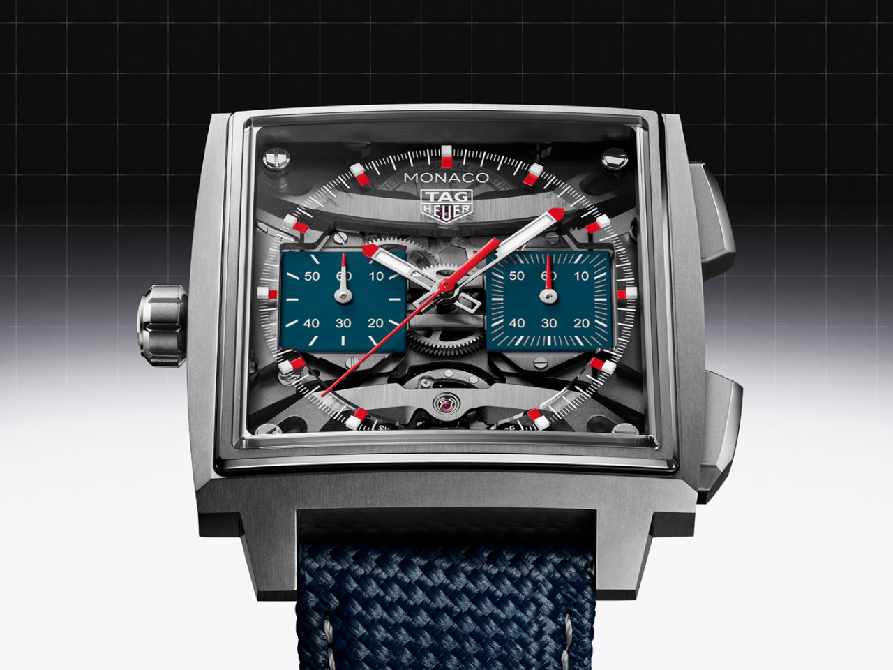 TAG Heuer Monaco Evergraph Automatik Titan 40mm skelettiertes Zifferblatt