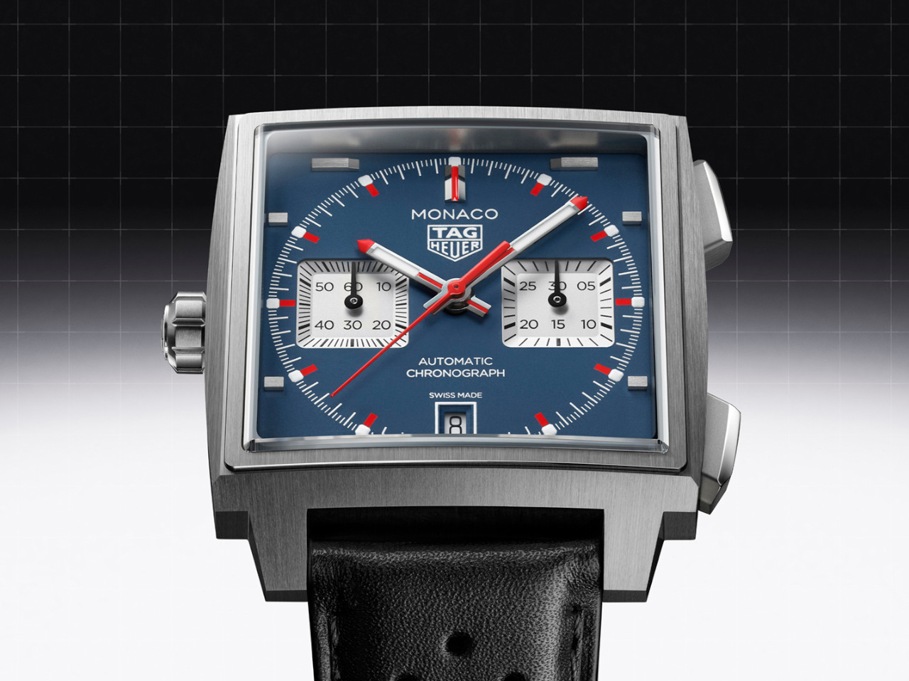 TAG Heuer Monaco Chronograph Automatik Titan 39mm blaues Zifferblatt