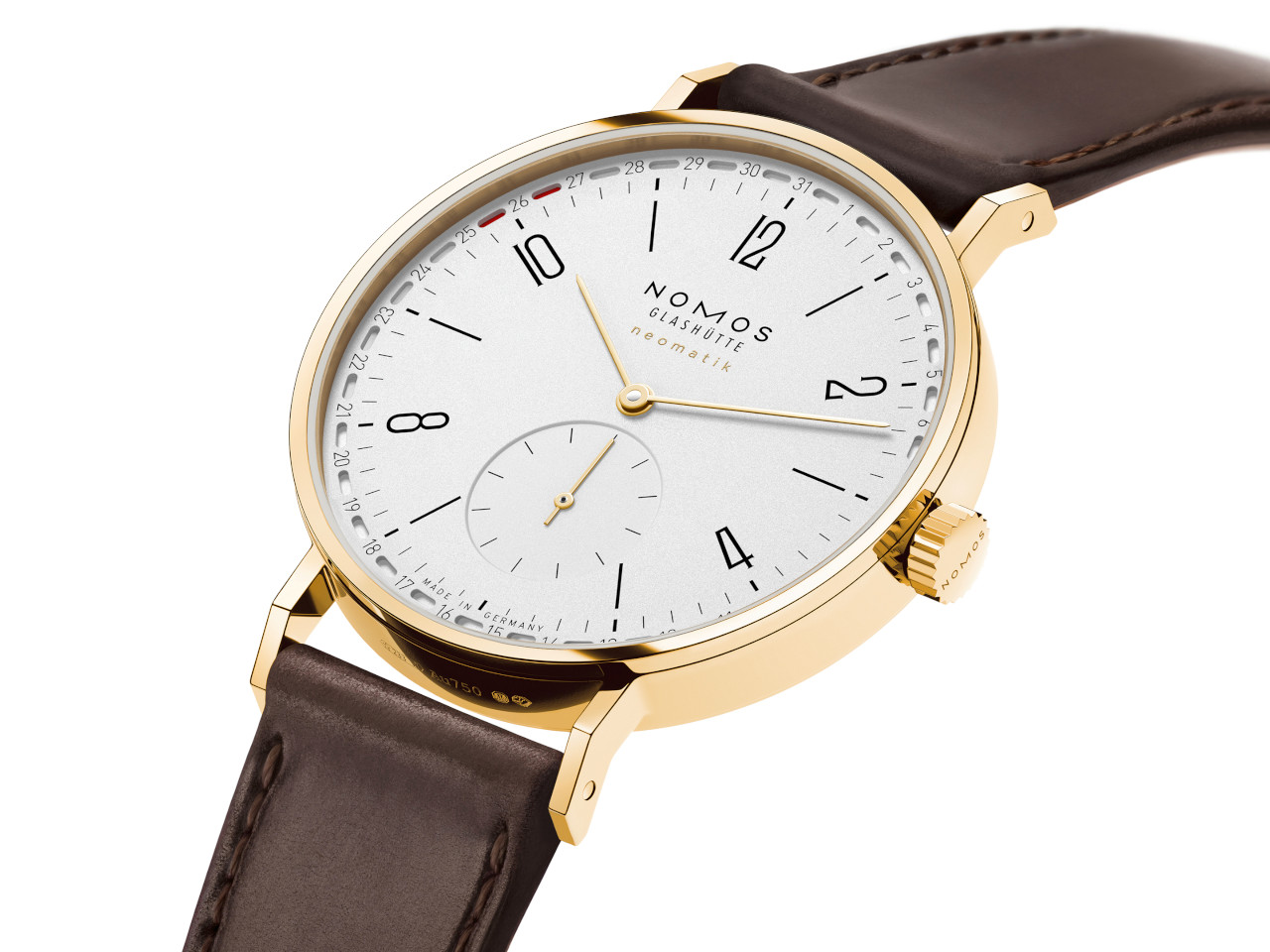 Nomos Glashütte Tangente Gold neomatik 38 Update Doré