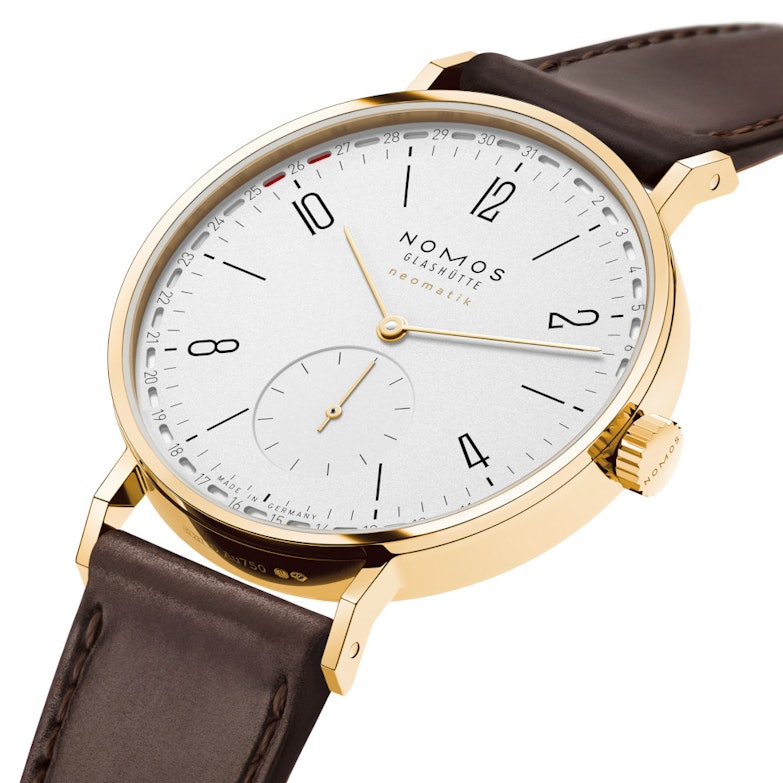 Nomos Glashütte Tangente Gold neomatik 38 Update Doré
