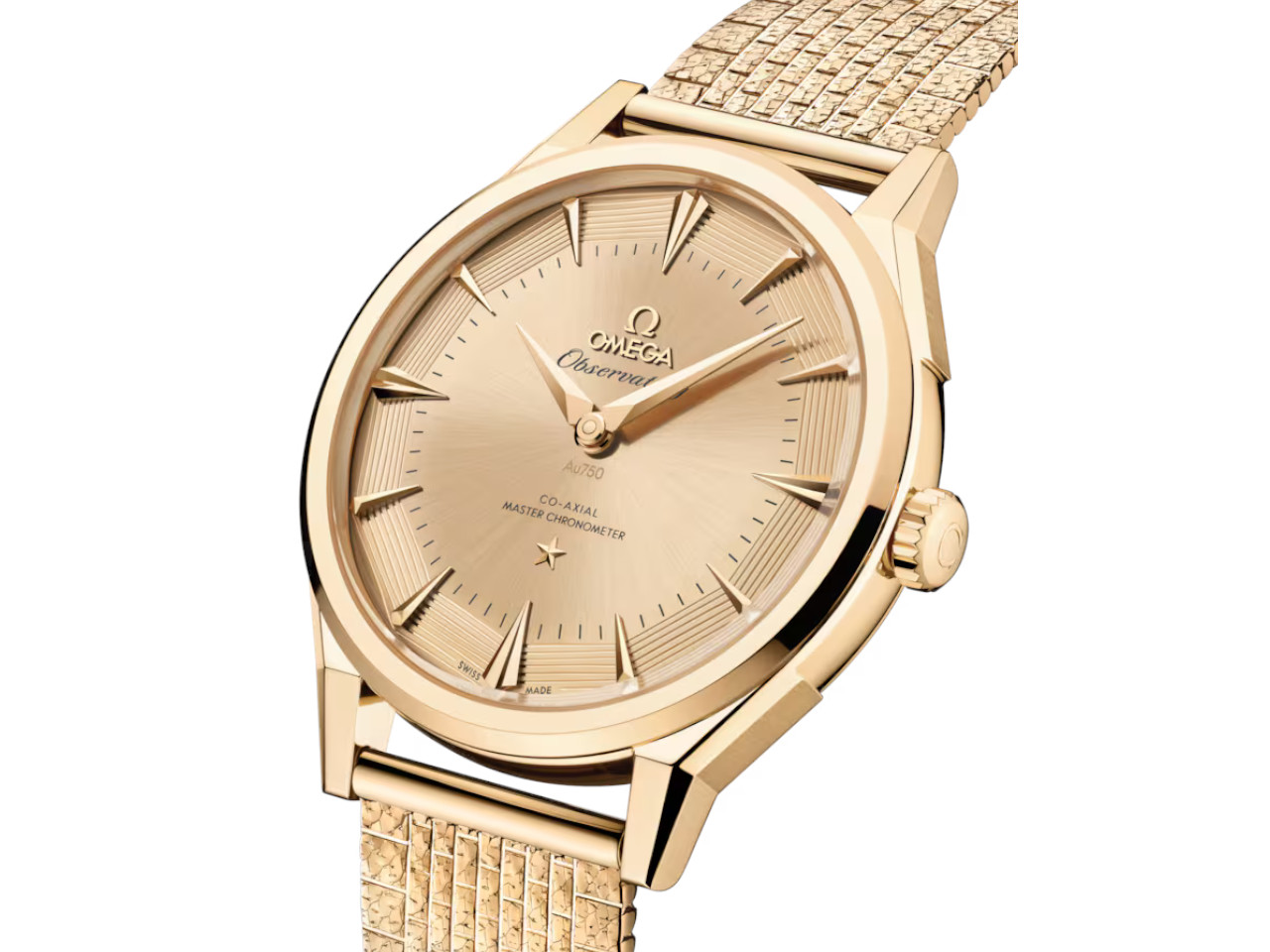 Omega Constellation Observatory Automatik Gelbgold 39mm goldenes Zifferblatt Goldband