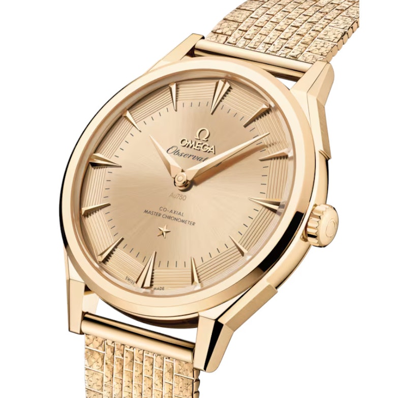 Omega Constellation Observatory Automatik Gelbgold 39mm goldenes Zifferblatt Goldband
