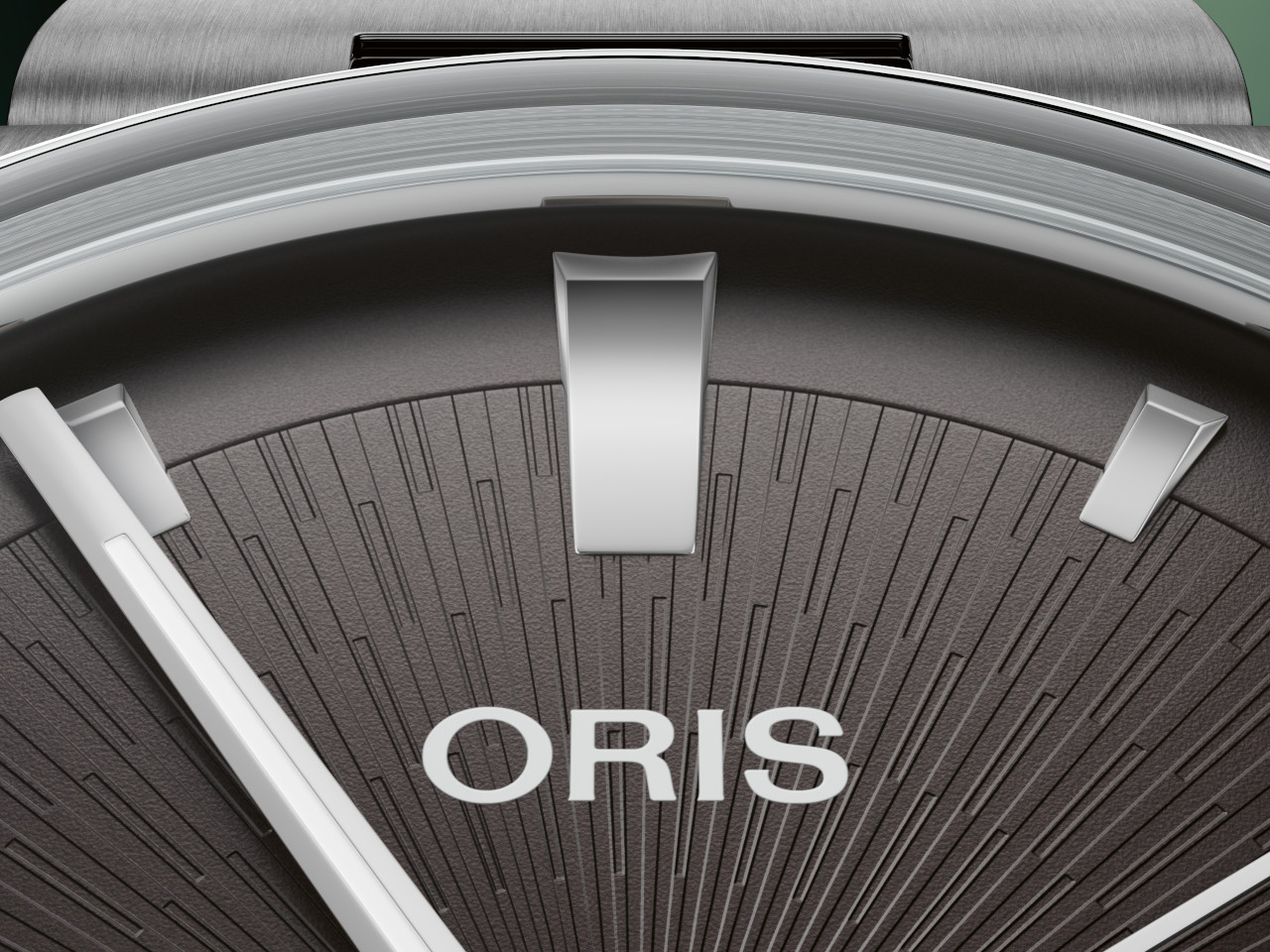 Oris Artelier Date Automatik Edelstahl 38mm schwarzes Zifferblatt braunes Lederband