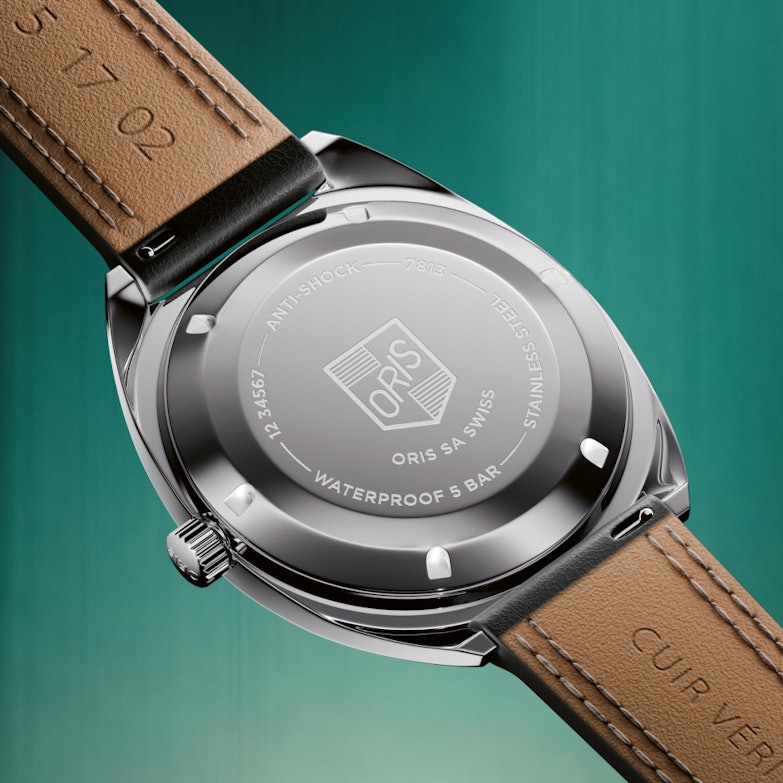 Oris Star Automatik Edelstahl 35mm Gehäuseboden