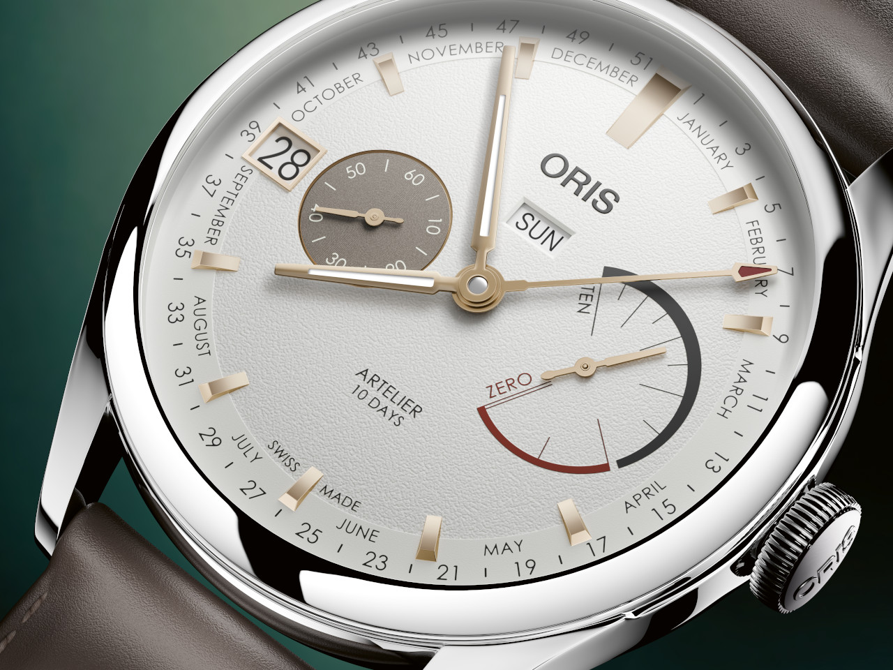 Oris Artelier Calibre 113 Handaufzug Edelstahl 43mm weißes Zifferblatt