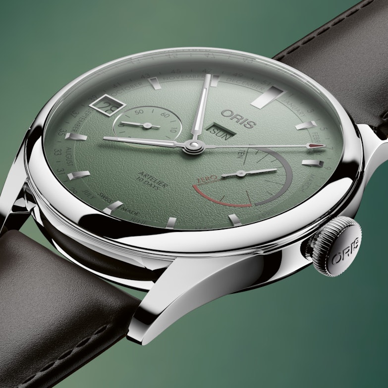 Oris Artelier Calibre 113 Handaufzug Edelstahl 43mm grünes Zifferblatt