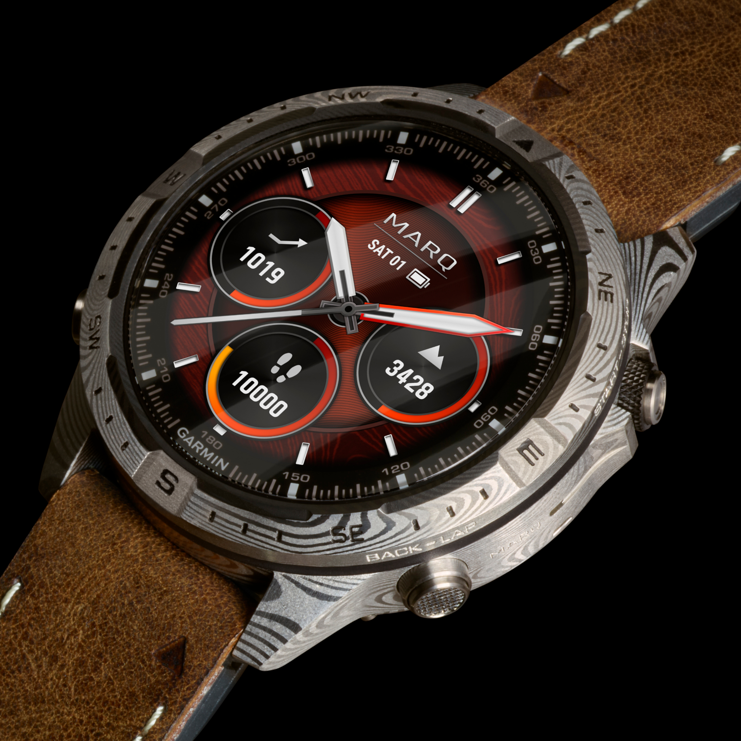 Garmin MARQ Adventurer aus Damaszenerstahl