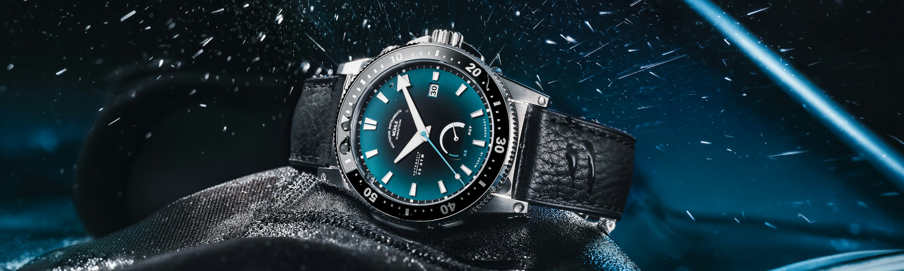 Mühle Glashütte Markenbanner Sportivo Power Dive