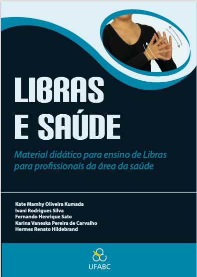 Capa para a publicação Libras e saúde : material didático para ensino de Libras para profissionais da área da saúde