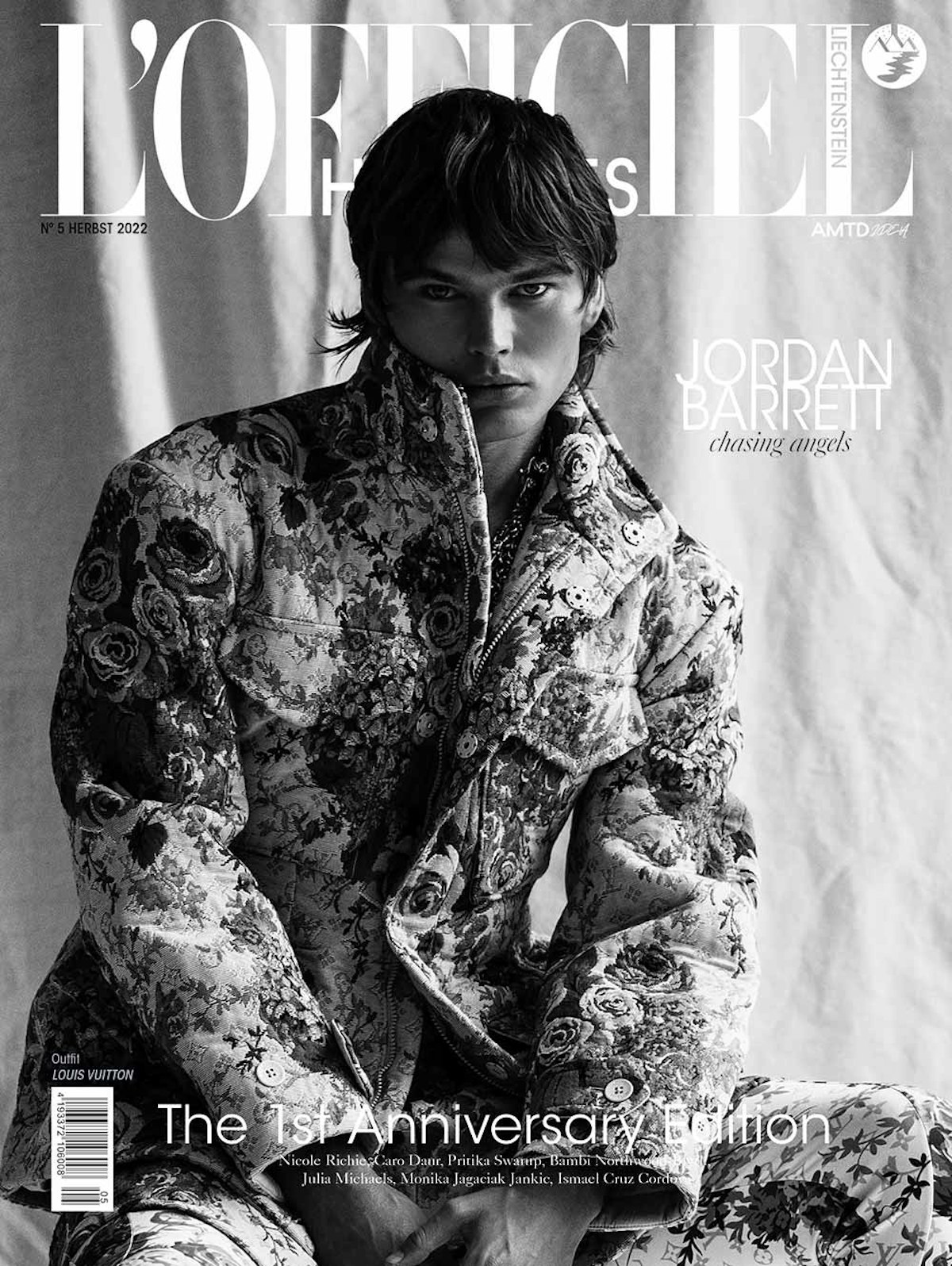 L'OFFICIEL Liechtenstein Herbstausgabe mit Supermodel Jordan Barrett