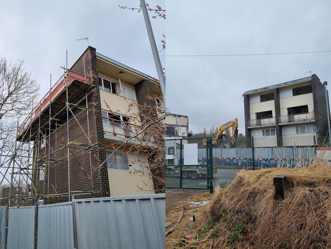 Bridgnorth Maisonettes Demolition