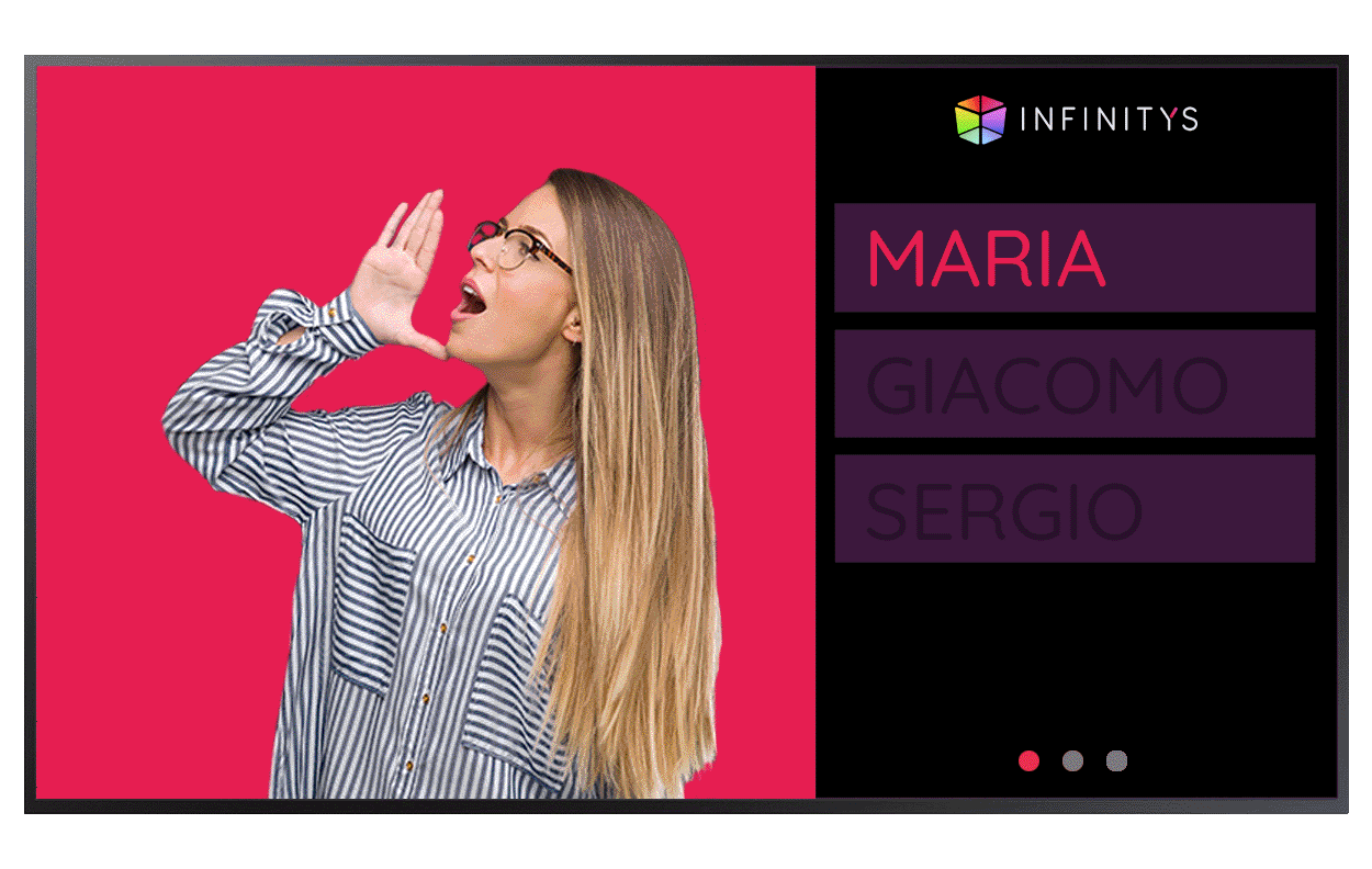 Animazione di una Bacheca Digitale che rappresenta il messaggio di ognuno.