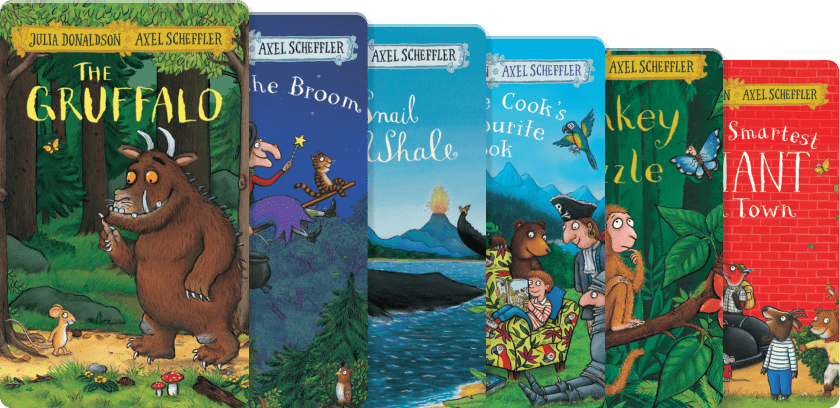 The Gruffalo and Friends Collection. Includes: The Gruffalo, Room on The Broom, Snail and the Whale, Charlie Cook's Favourite Book, Monkey Puzzle and The Smartest Giant in Town