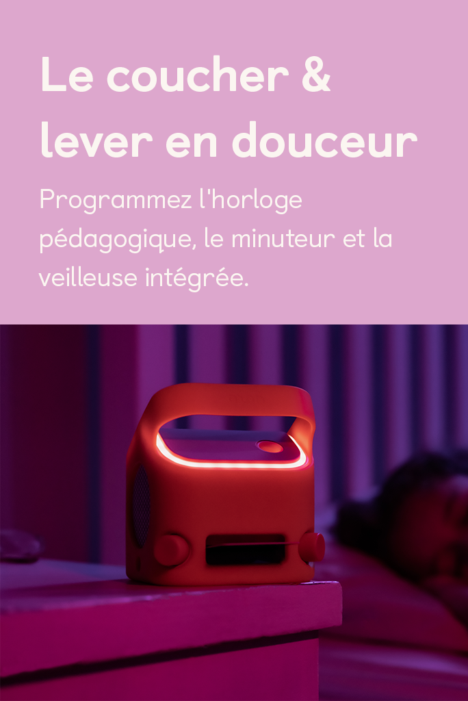 Programmez l'horloge pédagogique, le minuteur et la veilleuse intégrée