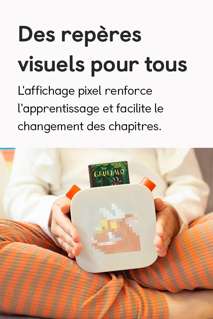 L'affichage pixel renforce l'apprentissage et facilite le changement des chapitres
