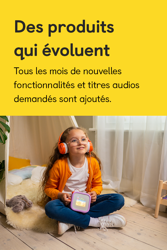 Tous les mois de nouvelles fonctionnalités et titres audios demandés sont ajoutés
