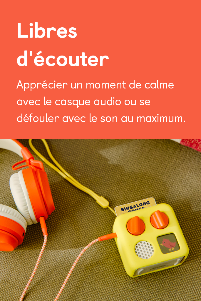 Apprécier un moment de calme avec le casque audio ou se défouler avec le son au maximum.