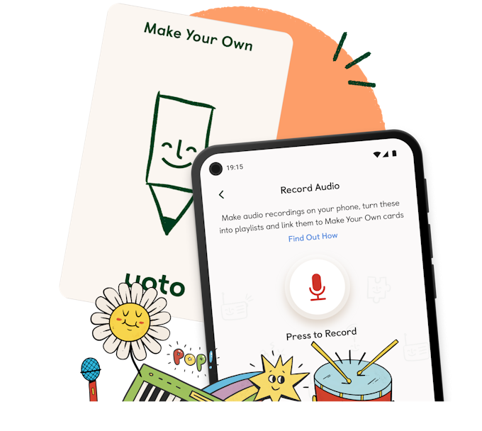Make your own card alongside Record Audio section of the App