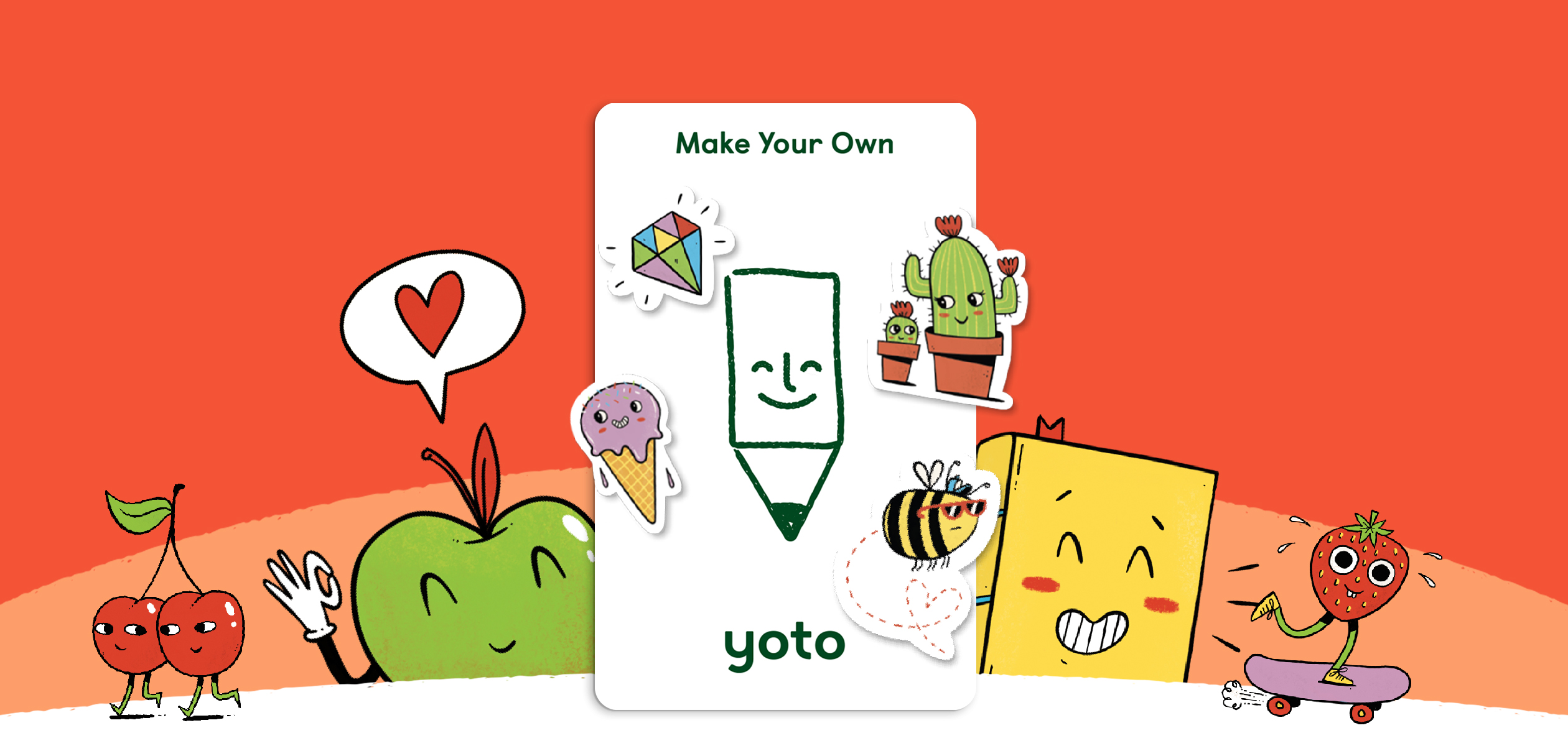 Yoto Make Your Own Blank Card with Sticker Artwork