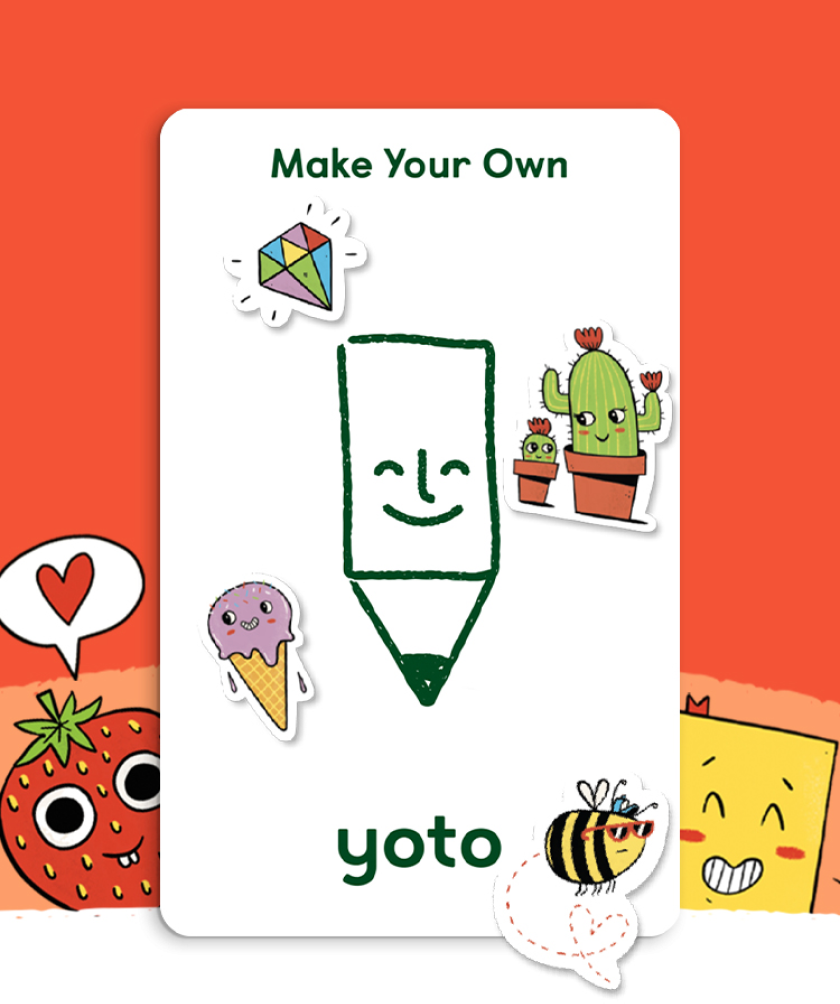Yoto Make Your Own Blank Card with Sticker Artwork