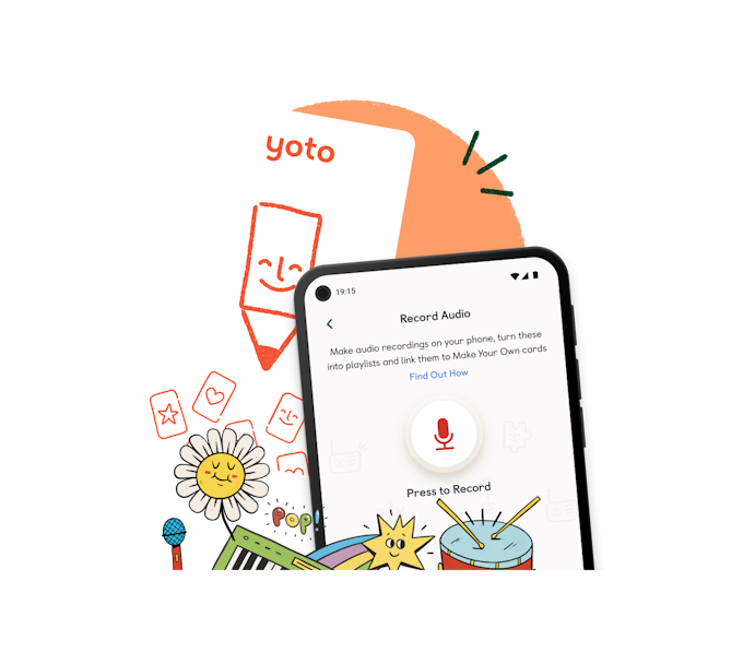 image of the Yoto Welcome Card with Record Audio feature